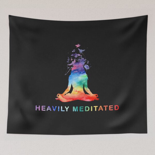 Item preview, Yoga Girl Heavily Meditated Funny Meditation Rainbow Color designed and sold by virnmjan.