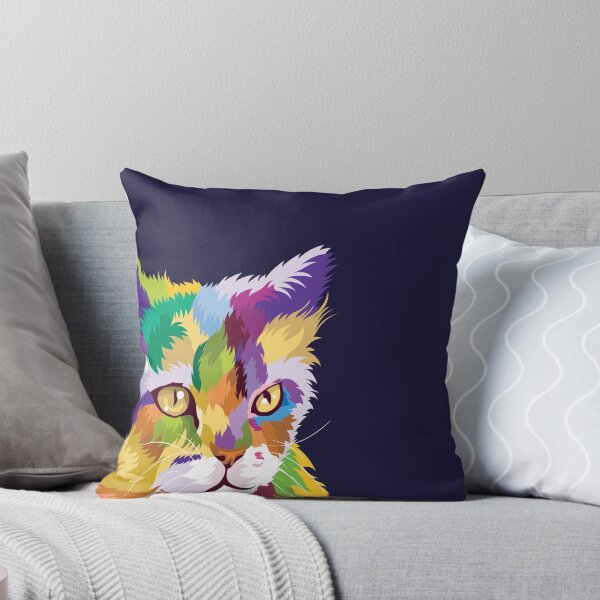 Aperçu de l'œuvre Chat coloré de style Popart créée et vendue par Aruim  Art.
