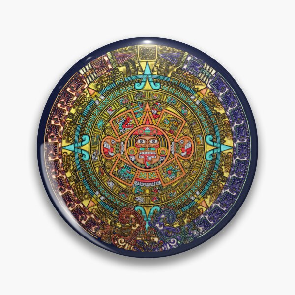 Item preview, Piedra Del Sol - Aztec Sun Stone Coloured Metallic Glass designed and sold by kernowerno.