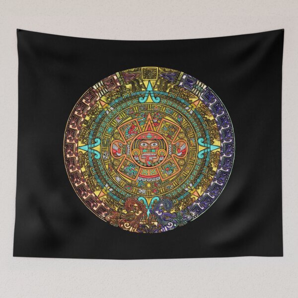 Item preview, Piedra Del Sol - Aztec Sun Stone Coloured Metallic Glass designed and sold by kernowerno.