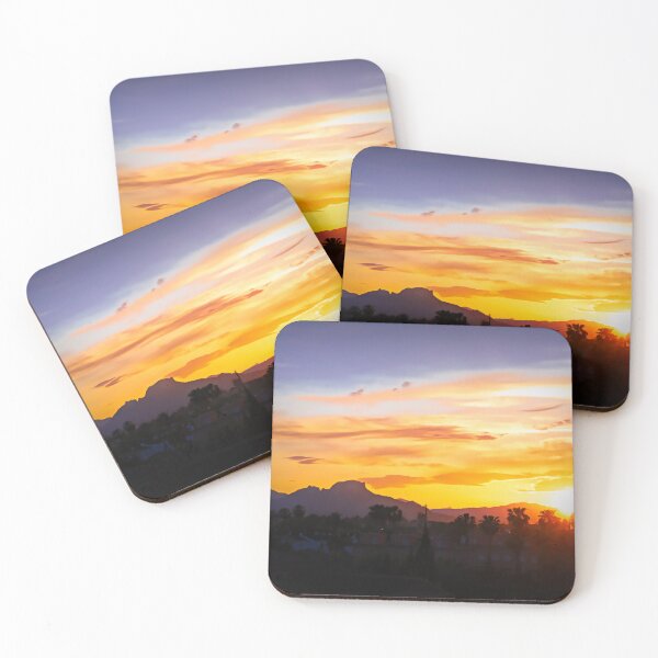 Item preview, Denia Spain Sunset with Palm Trees and Amazing Colourful Clouds designed and sold by acceleratorhams.