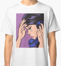 Telephone Crying Comic Girl Classic T-Shirt