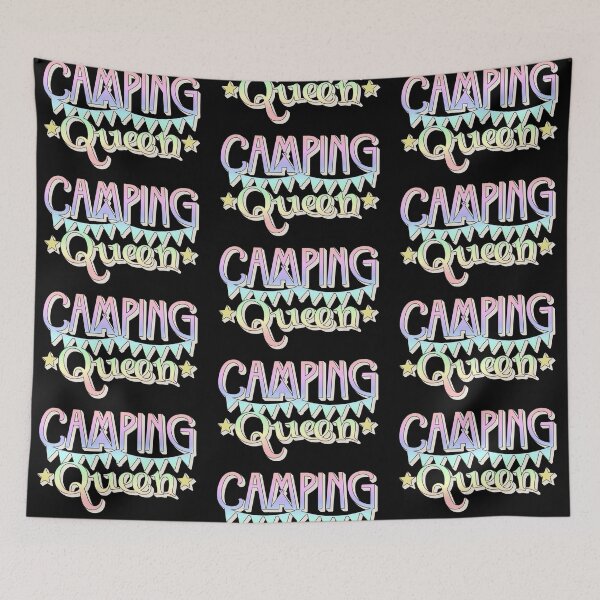 Item preview, Pastel Rainbow Camping Queen Fun Camping Light Shadow Design designed and sold by TrulyEpoque.