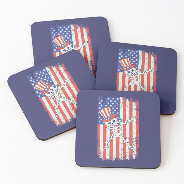 Item preview, Dabbing Skeleton American Flag 4th of July designed and sold by WanderTravels.