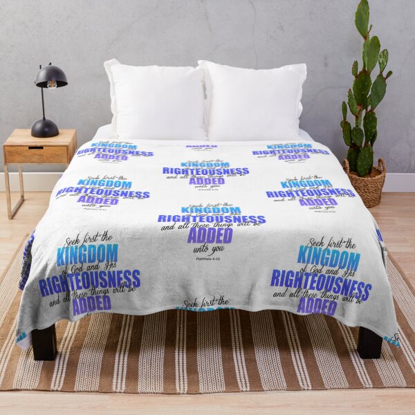 Item preview, Seek first the Kingdom of God, Matthew 6:33, on white designed and sold by AbideApparel.