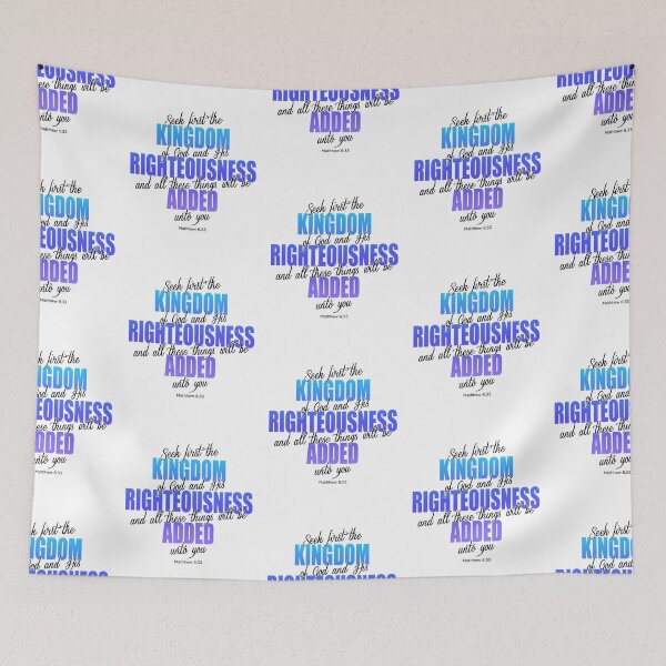 Item preview, Seek first the Kingdom of God, Matthew 6:33, on white designed and sold by AbideApparel.