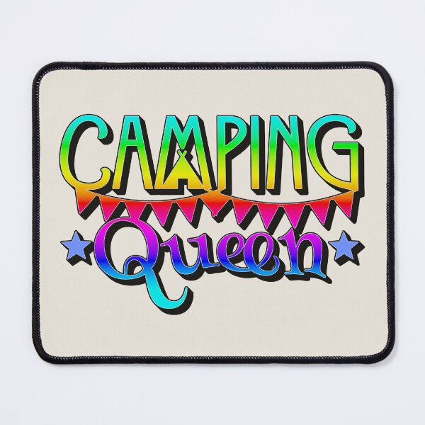 Item preview, Bright Rainbow Camping Queen Fun Camping Dark Shadow Design designed and sold by TrulyEpoque.