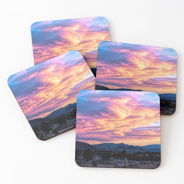 Item preview, Denia Spain Sunset Bright Colourful Clouds Over the Mountains designed and sold by acceleratorhams.
