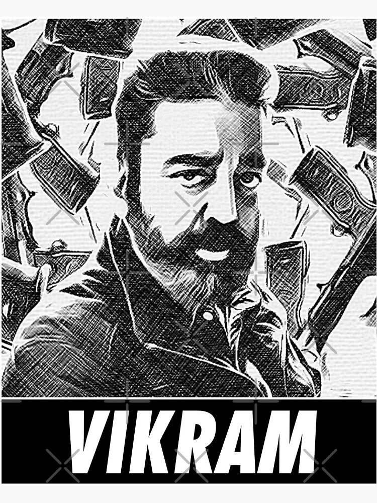 "vikram kamal haasan vikram movie" Sticker for Sale by Grafik0 Redbubble