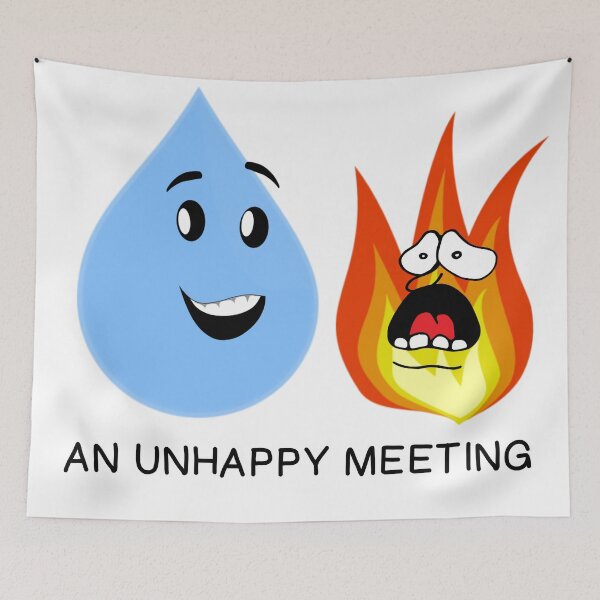 Item preview, WATER MEETS FIRE - AN UNHAPPY MEETING designed and sold by CalliopeSt.