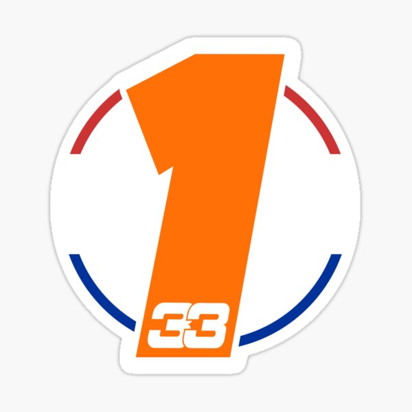F1 Max Verstappen 1 Dutch 2022 Sticker