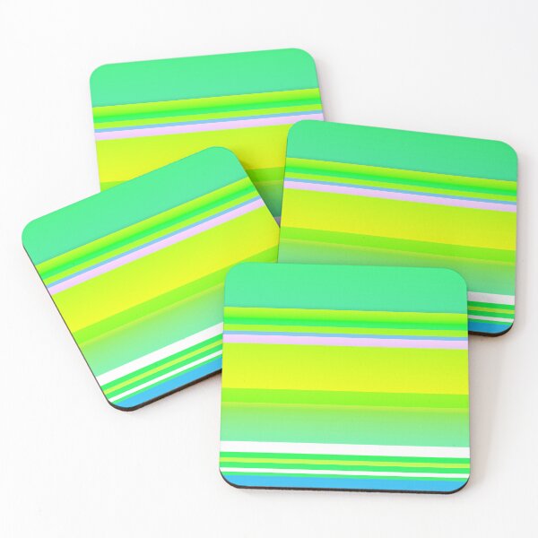 Item preview,  Green yellow blue striped |  Green yellow blue horizontal stripes designed and sold by lausn.