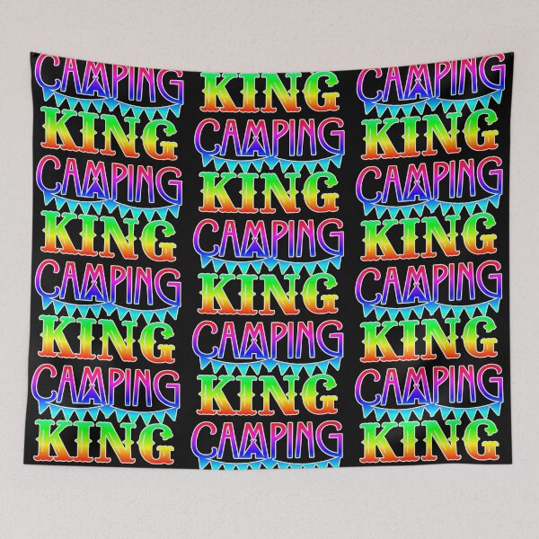 Item preview, Rainbow Camping King Fun Camping Light Outline Style designed and sold by TrulyEpoque.