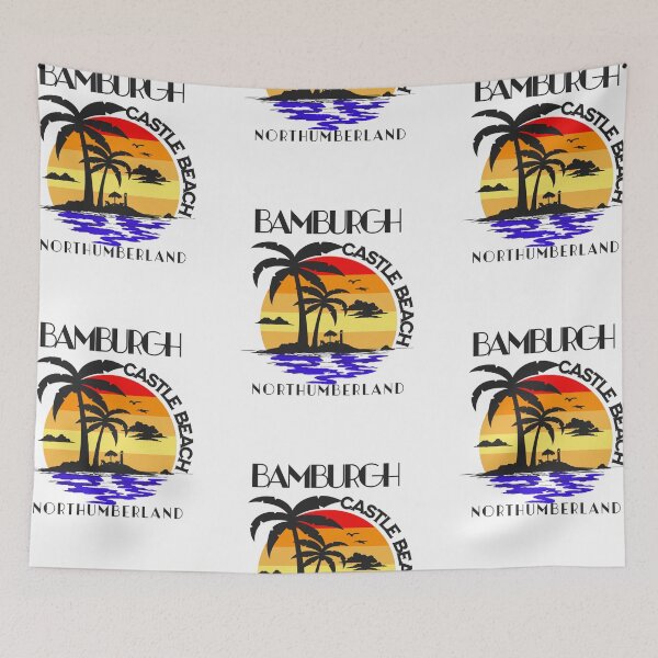 Item preview, Bamburgh Castle Beach Northumberland sunset designed and sold by MerchByCraig.