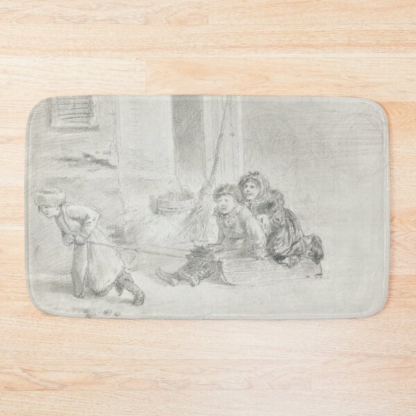Item preview, Russian children playing with a sled - egorovich makovsky designed and sold by Vintage Designs +.