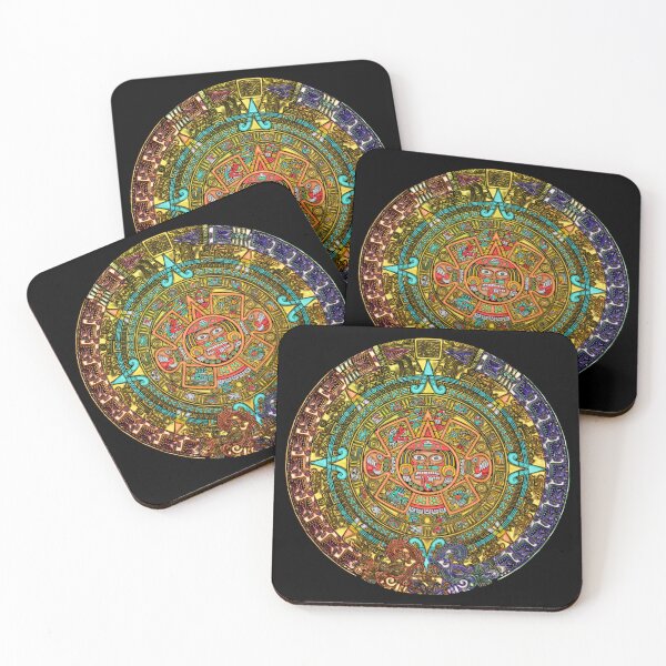 Item preview, Piedra Del Sol - Aztec Sun Stone Coloured Metallic Glass designed and sold by kernowerno.