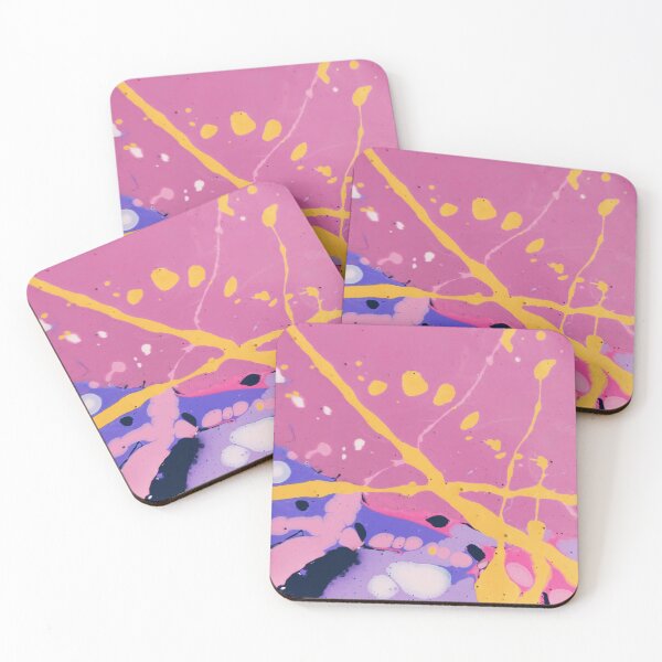 Item preview, Pink Yellow & Purple Abstract Splatter Art designed and sold by hijackhippo.