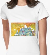 Karten und Berge Tailliertes T-Shirt
