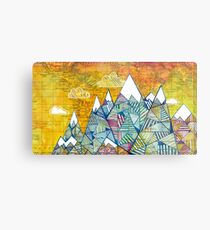 Maps and Mountains Metal Print