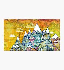 Maps and Mountains Photographic Print