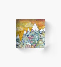 Maps and Mountains Acrylic Block