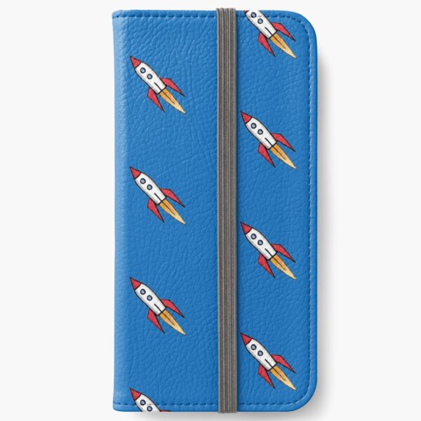 Little Rocket (on blue) iPhone Wallet