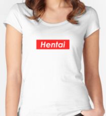 Hentai Classic Box Logo Tailliertes Rundhals-Shirt