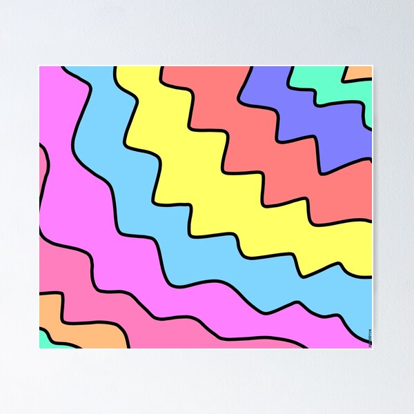 Item preview, Arte colorido ondulado designed and sold by Mschirrye.