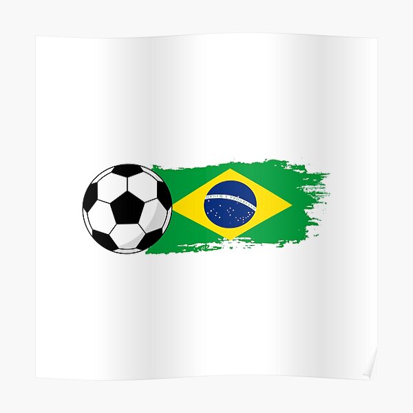 Qatar 2022 World Cup Brazil Soccer Poster 12x18 Inches