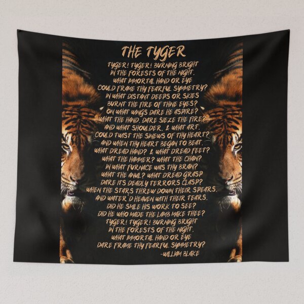 Item preview, The Tyger Classic Poem by William Blake designed and sold by Caregiverology.