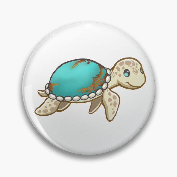 Item preview, Turquoise Cute Sea Turtle Sticker designed and sold by 10six.