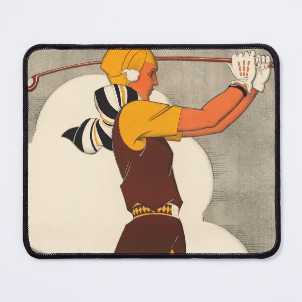 Item preview, GOLF DE SARLABOT CABOURG FRANCE 1930 Vintage Art Deco Travel Poster by Rene Vincent designed and sold by retroposters.