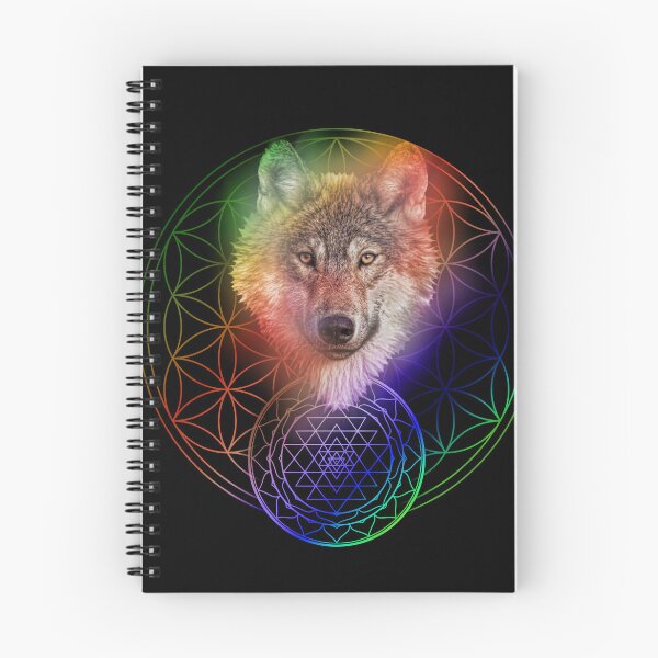 Item preview, Power Animal Wolf Sri Yantra Mandala designed and sold by Bluepress.