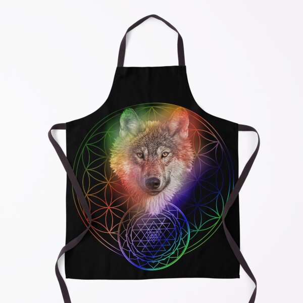 Item preview, Power Animal Wolf Sri Yantra Mandala designed and sold by Bluepress.