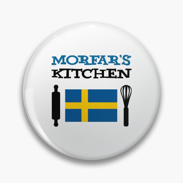 Item preview, Morfar's Kitchen Featuring Swedish Flag designed and sold by jaycartoonist.