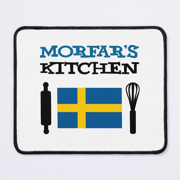 Item preview, Morfar's Kitchen Featuring Swedish Flag designed and sold by jaycartoonist.