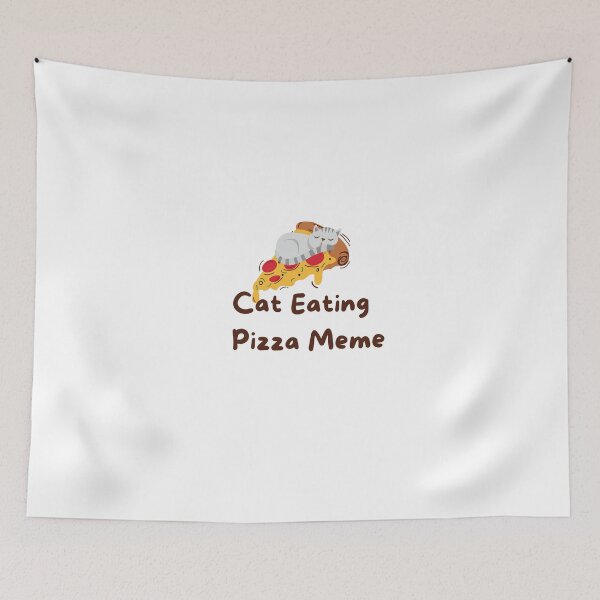 Item preview, Cat Eating Pizza Meme designed and sold by yassminishop.