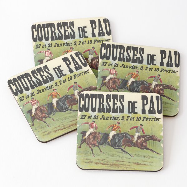 Item preview, COURSES DE PAU Horse Racing Festival Advertisement 1890 Vintage French Poster designed and sold by retroposters.