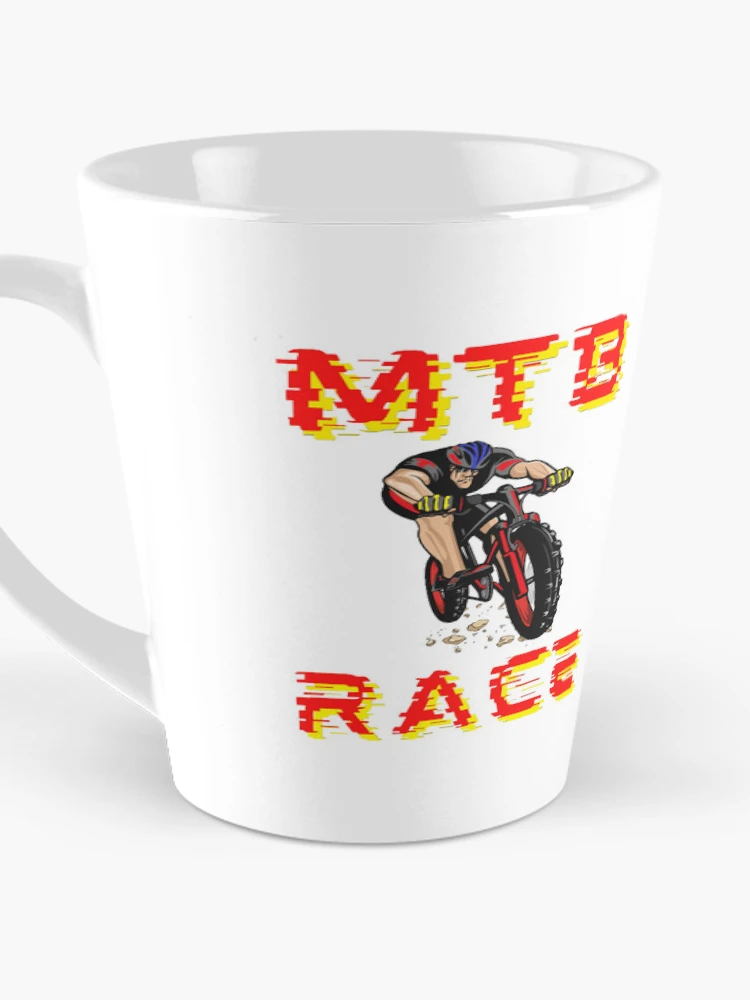 Thumbnail 3 of 4, Coffee Mug, MTB RACE - Red designed and sold by DrawingAndText.