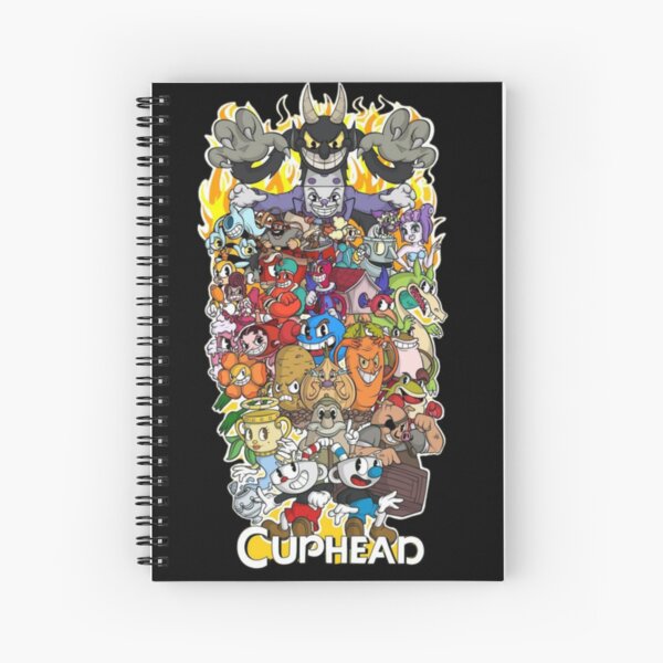 The Cuphead collage Spiral Notebook