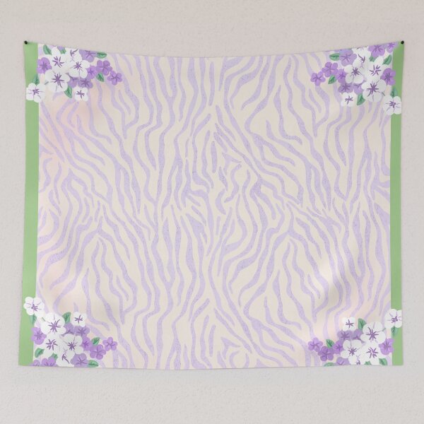 Artikelvorschau, Pastel color animal print square with flowers entworfen und verkauft von taika tori.