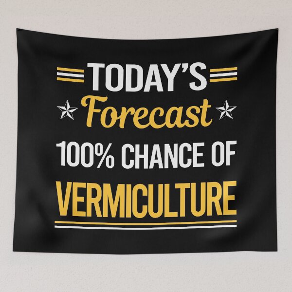 Item preview, Funny Today's Forecast Vermiculture Worm Farming Farmer Vermicompost Vermicomposting designed and sold by TroyaBrewer.