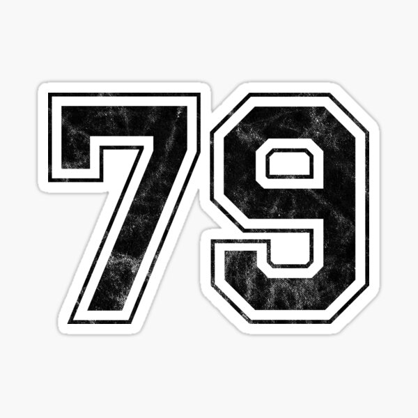 Number 79 Sticker for Sale by PaulSDesign