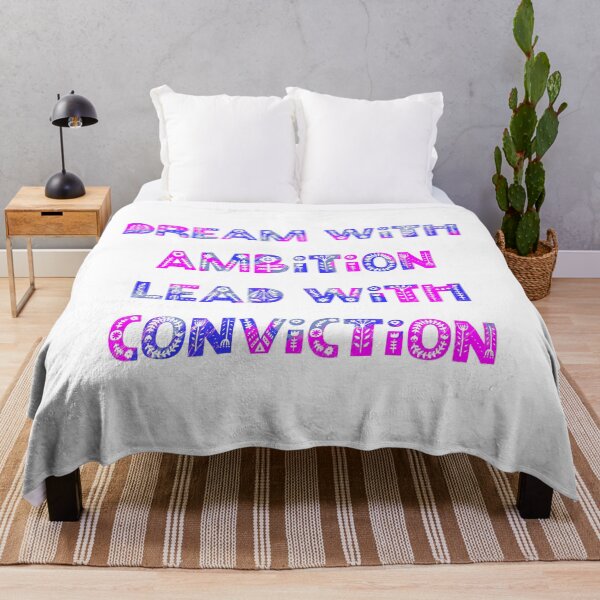 Item preview, Dream with Ambition Lead with Conviction Hot Pink designed and sold by AMSonArt.
