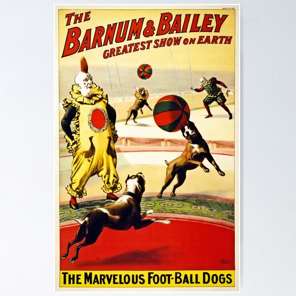 Item preview, Barnum and Bailey Circus Football dogs designed and sold by aapshop.
