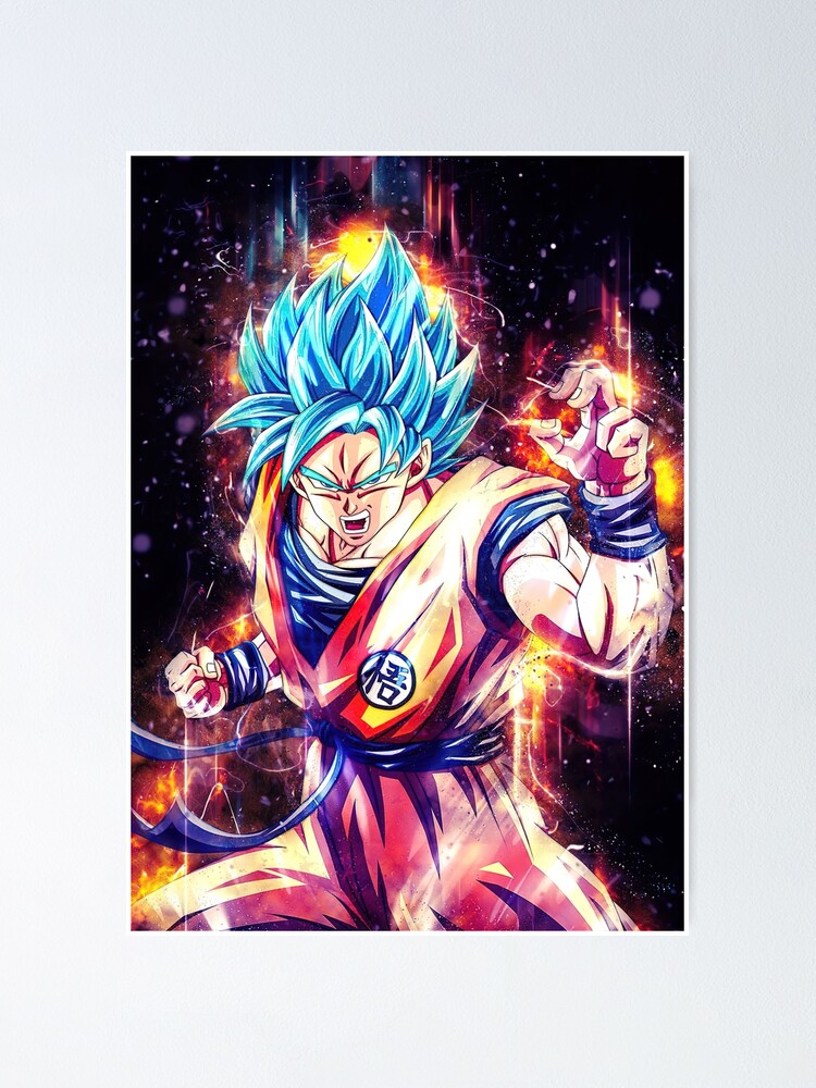 dragon ball z goku super saiyan Wall Poster Print on Art Paper