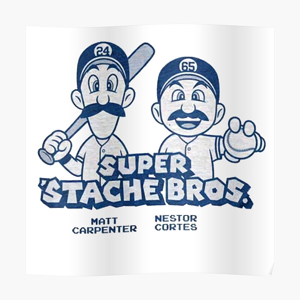 Nestor Cortes Jr. And Matt Carpenter Super Stache Legend Baseball
