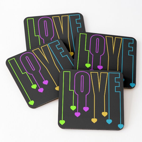 Item preview, Love lettering - Design with Love lettering in different colors and hearts designed and sold by velisani.