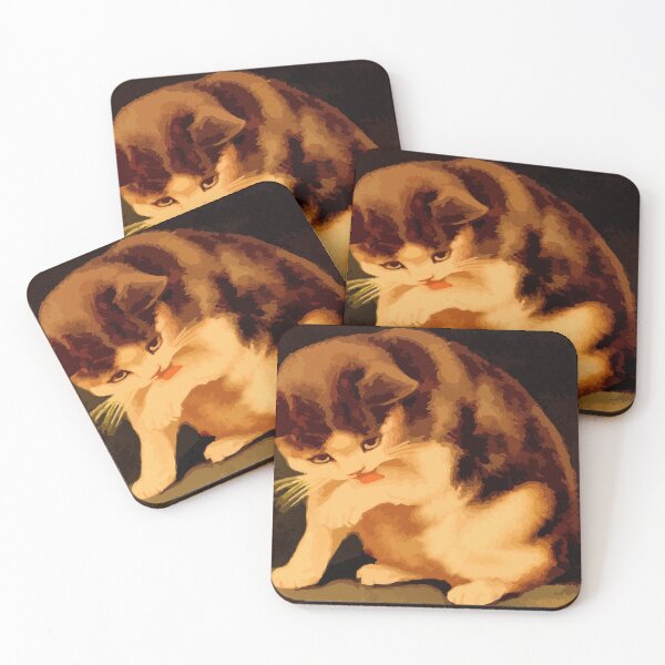 Item preview, Brown and beige kitten painting designed and sold by aapshop.