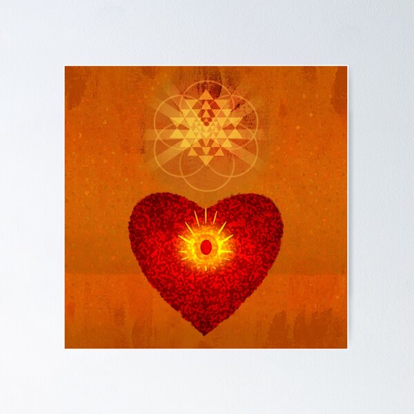 Item preview, Sri Yantra with Sacred Heart designed and sold by ZOXOFO.